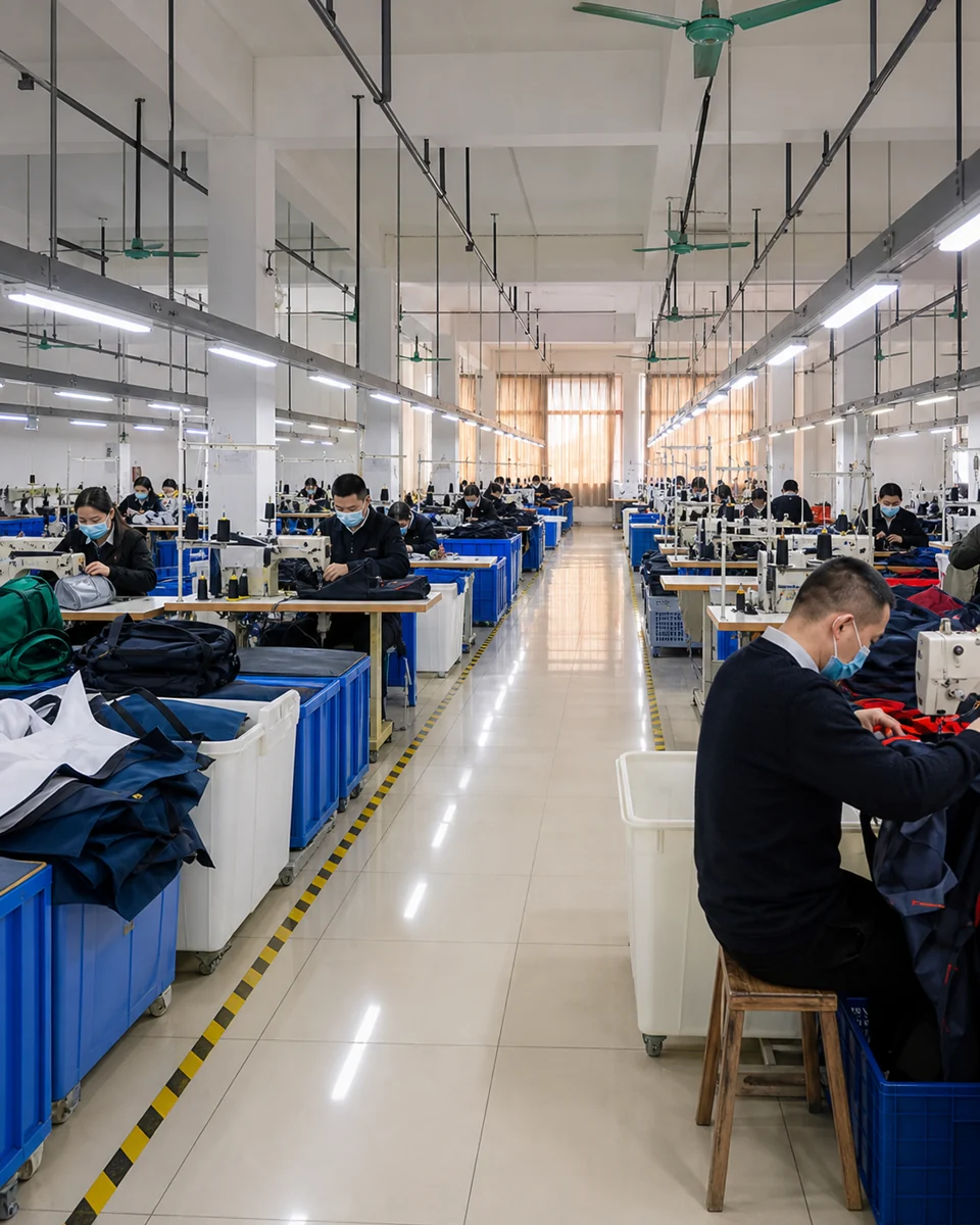 Modern sewing workshop