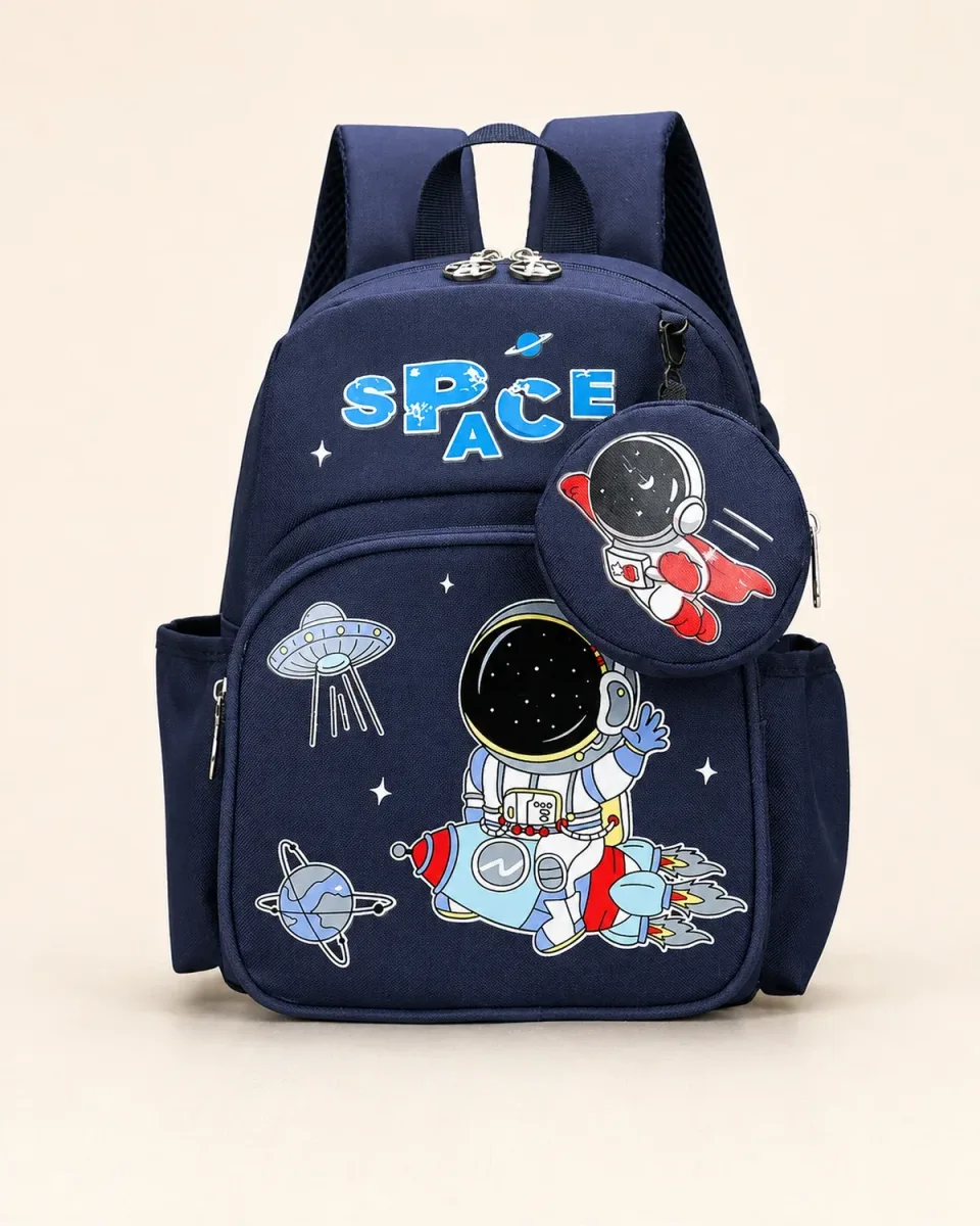Mochila escolar 8899# — 太空人Azul marino Azul