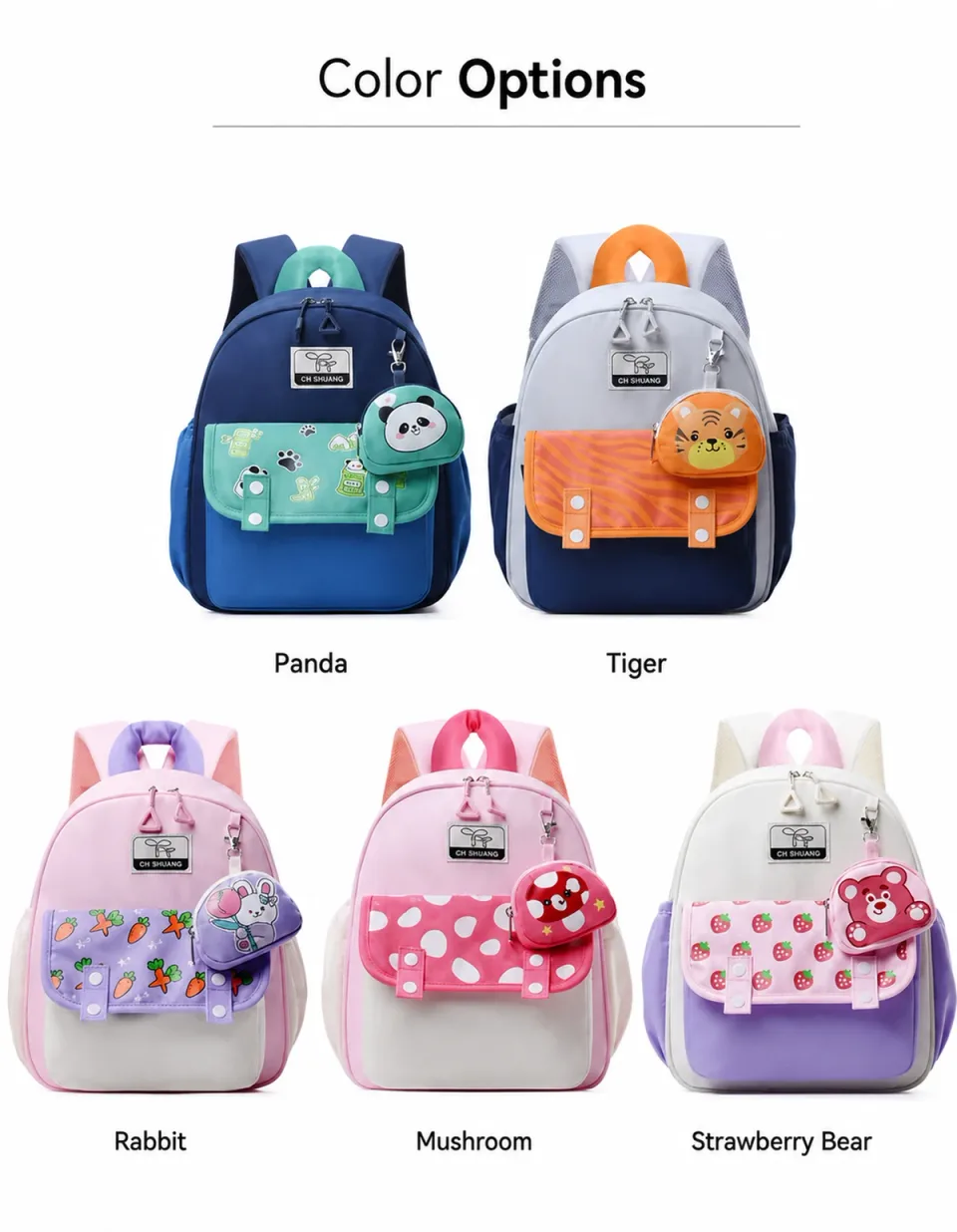 Kids School Bag 8021-1# — Color / design options