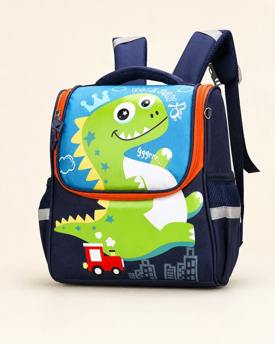 Mochila escolar 930# — Dinosaur Verde