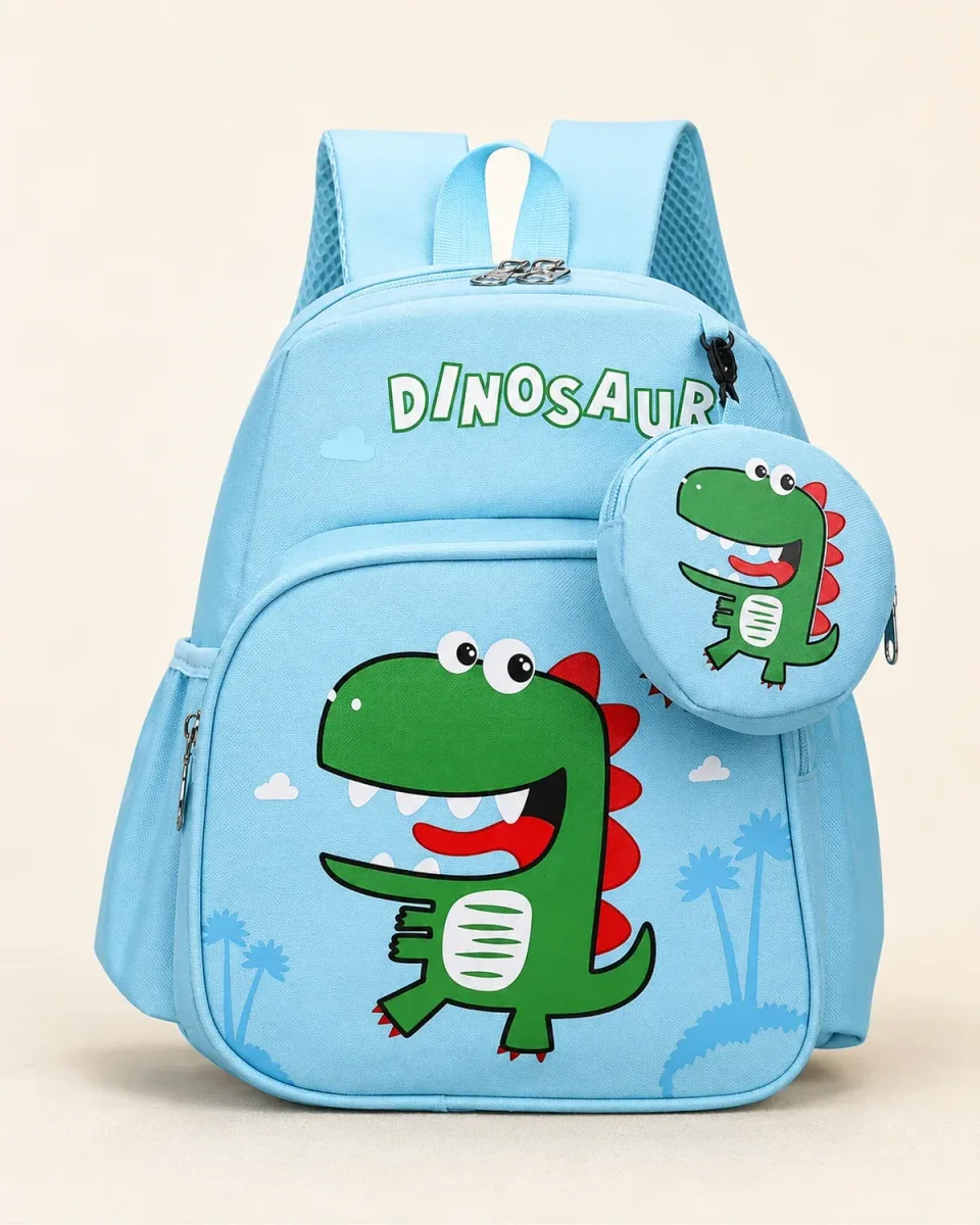 Mochila escolar 8899# — Dinosaur Royal Azul