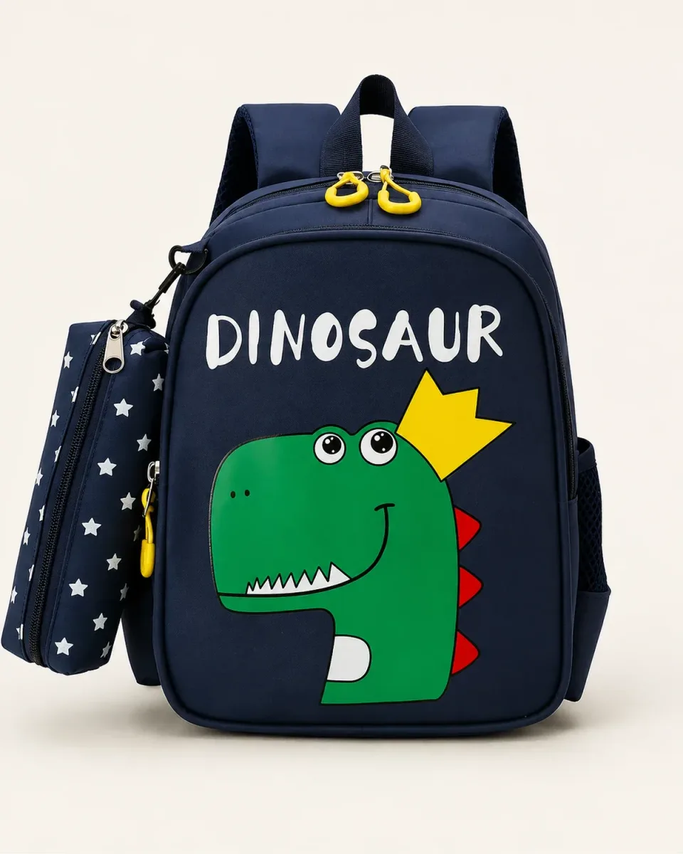 Cartable 211-4# — Dinosaur Bleu marine Bleu