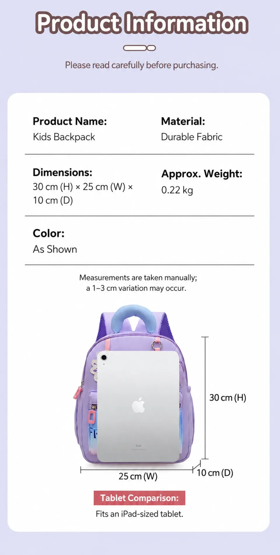 Kids School Bag 8903# — Product details 01