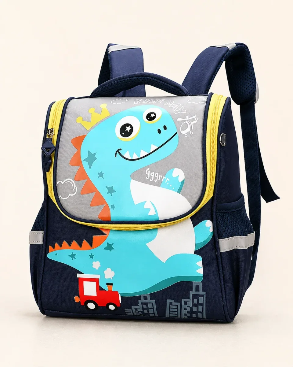 Mochila escolar 930# — Dinosaur Azul