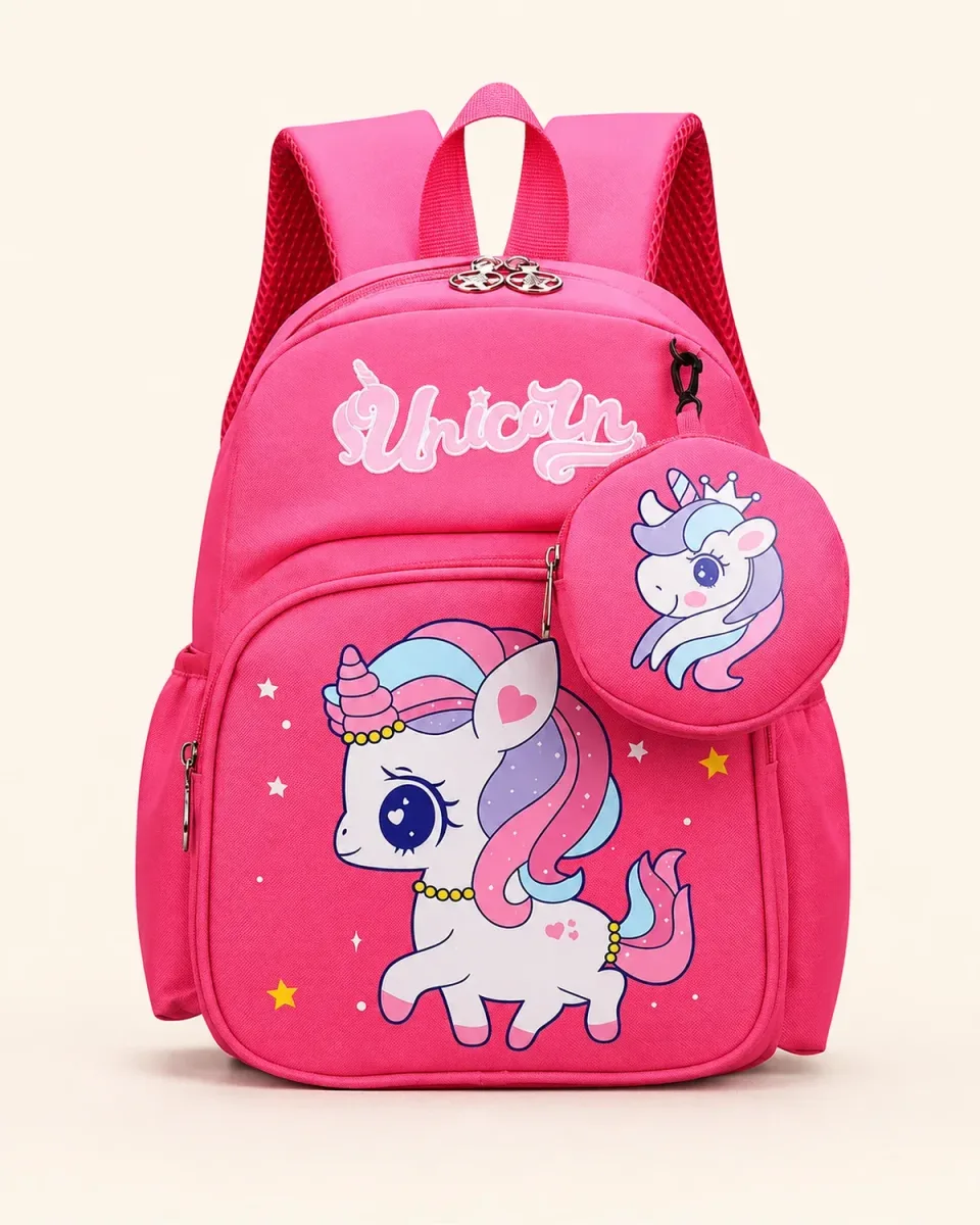 Mochila escolar 8899# — Unicorn Rose Rojo