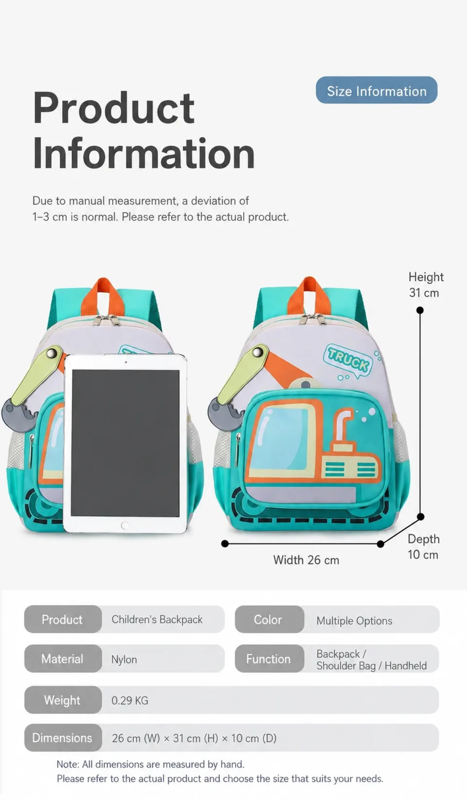 Kids School Bag 166# — Product details 05