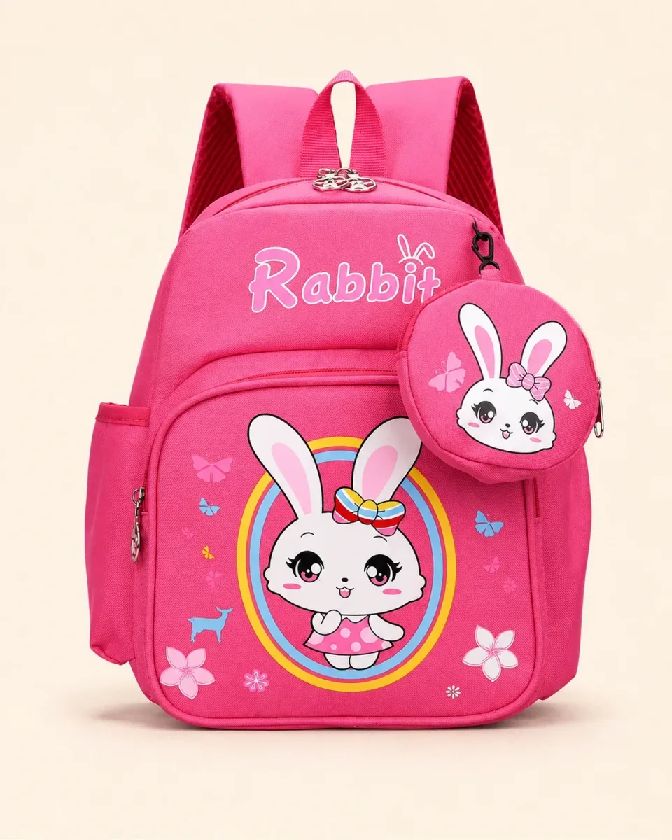 Mochila escolar 8899# — Rabbit Rose Rojo