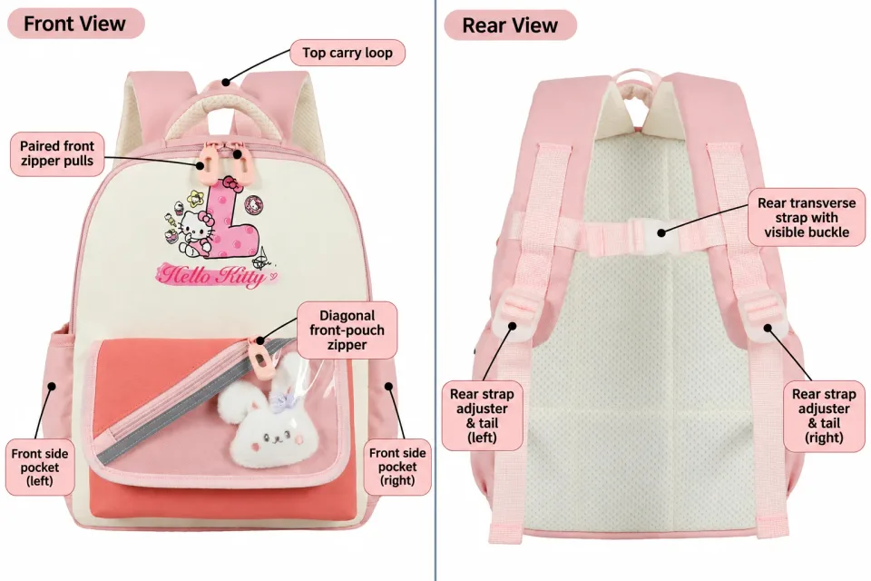 Kids School Bag 020# — Product details 08