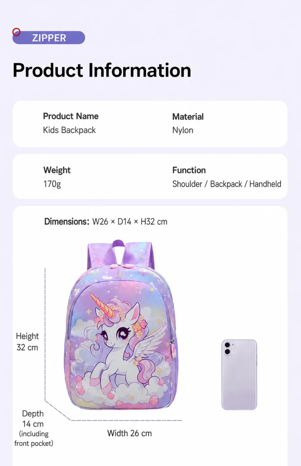Mochila escolar 2354# — Detalles del producto 01