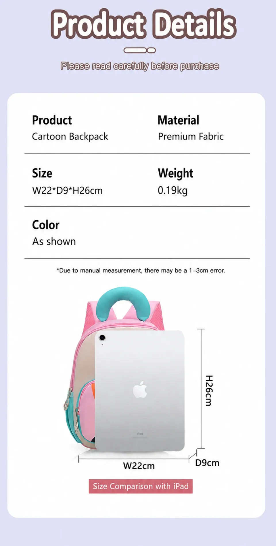 Mochila escolar 2357# — Detalles del producto 01
