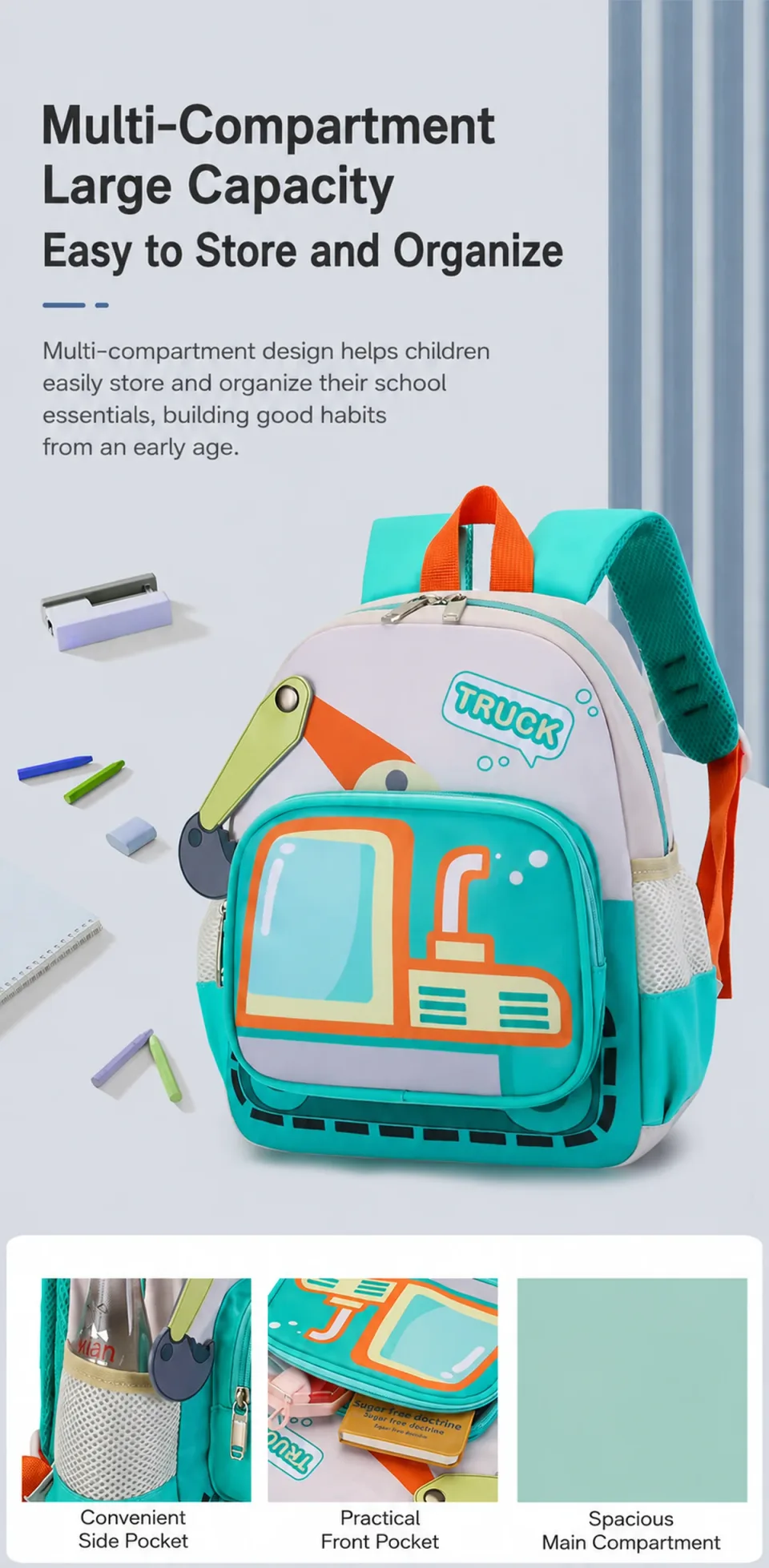 Kids School Bag 166# — Product details 02