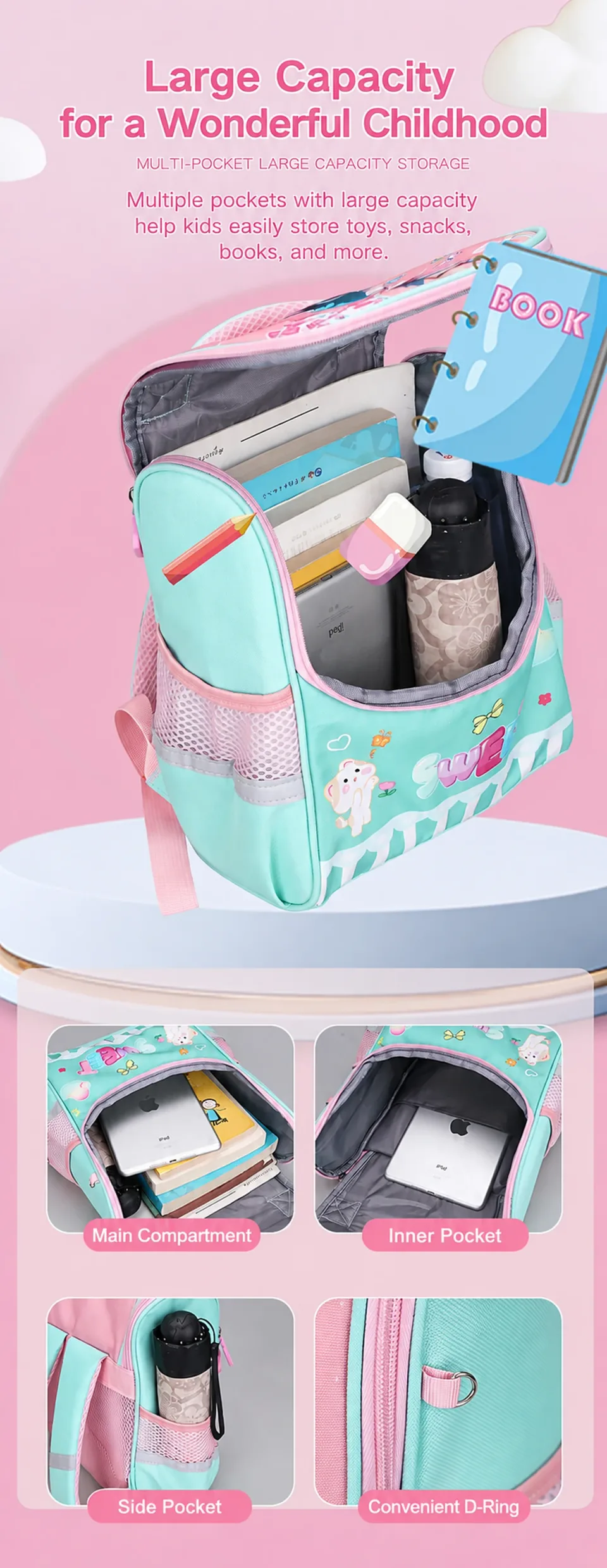 Kids School Bag 930-2# — Product details 04