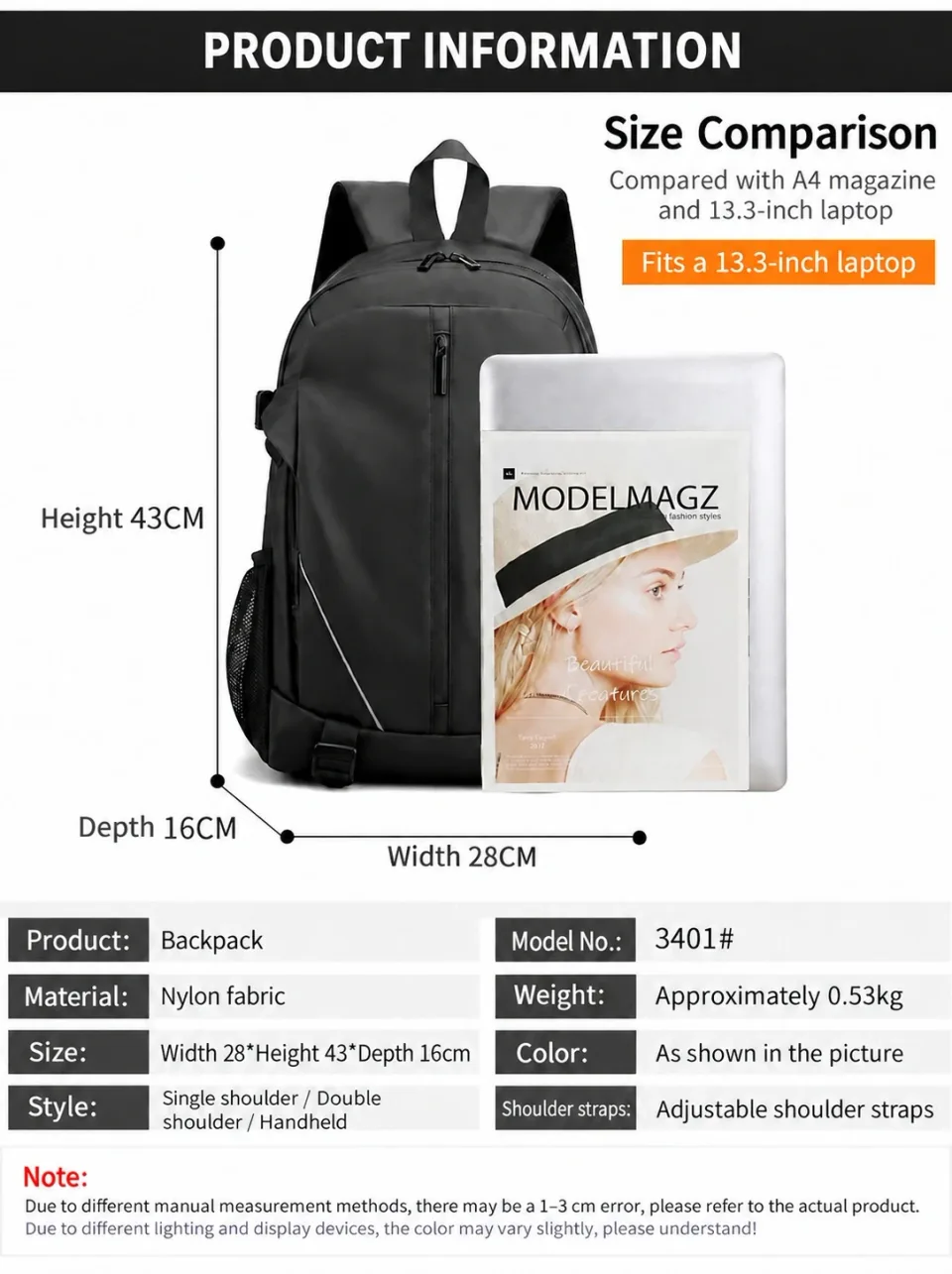 双肩背包 H3401 — 产品详情 11